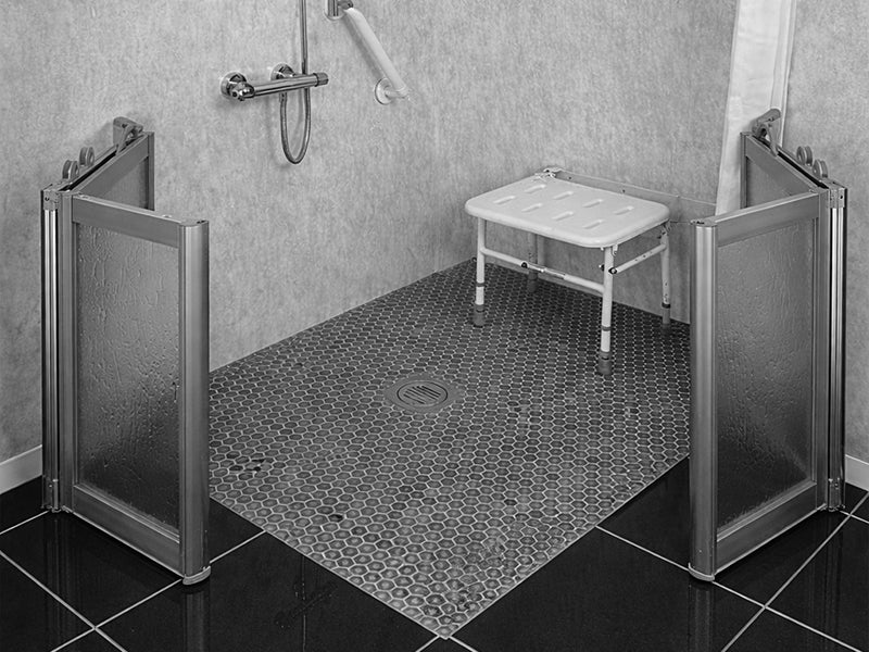 Square Corner Entry Shower Doors to Suit ShowerDec®