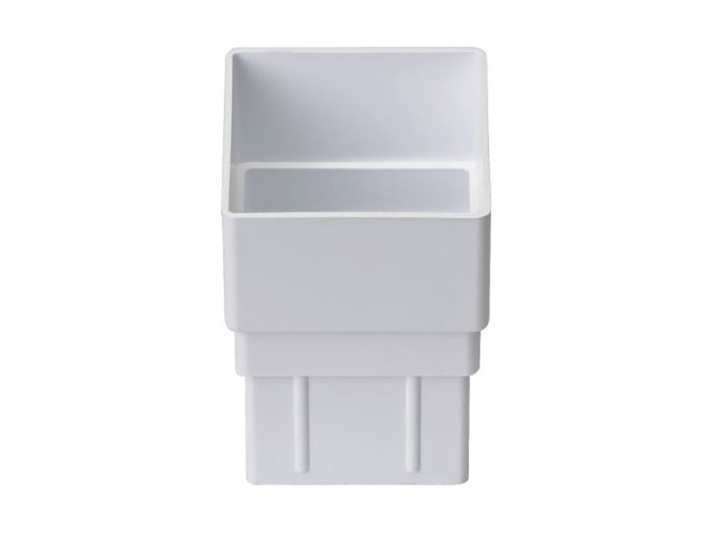 Rainwater Square Downpipe Connector - White