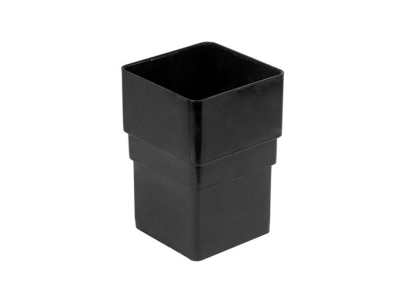 Rainwater Square Downpipe Connector - Black