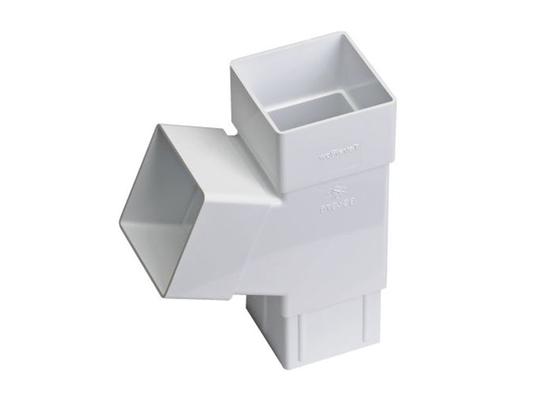 Rainwater Downpipe 112 Deg. Offset Branch - White