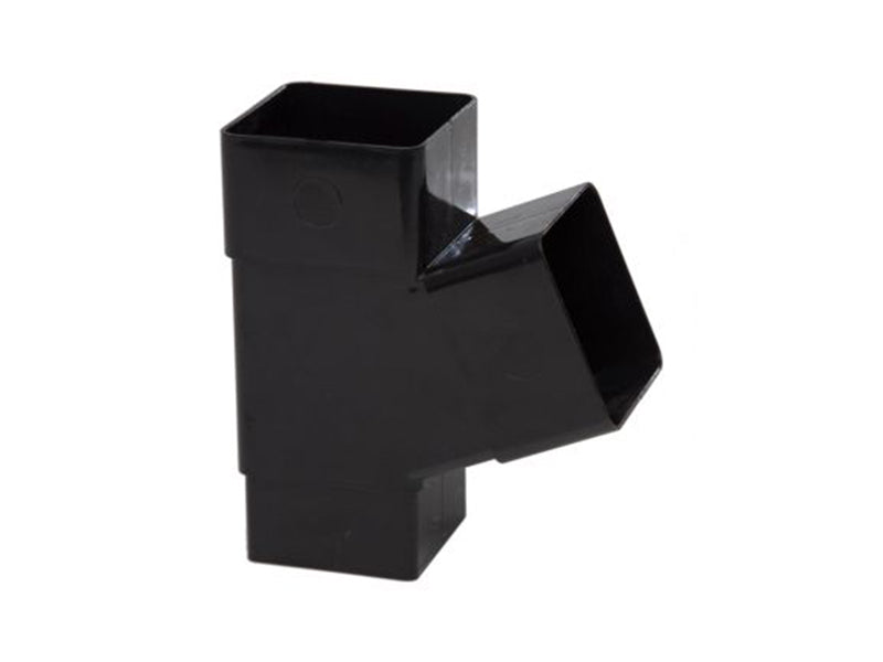 Rainwater Downpipe 112 Deg. Offset Branch - Black