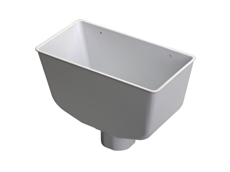 Rainwater Gutter Hopper Head - White