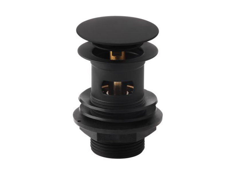 Round Dome Popper Black with Slotted Tail - Black