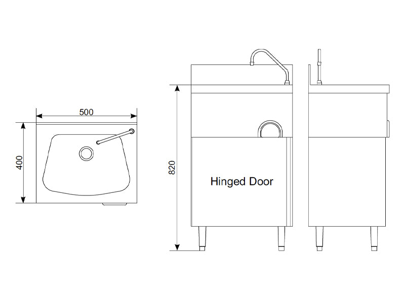 The Ward Heavy Duty Knee Operated Hand Rinse Basin