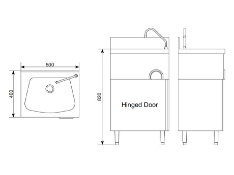 The Ward Heavy Duty Knee Operated Hand Rinse Basin