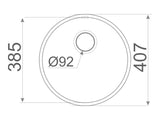 Zakynthos 385mm x 150mm S/Steel Inset Sink Bowl