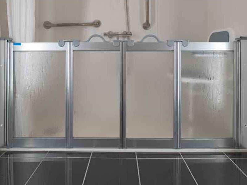 Alcove - Between Walls 750mm Half Height Shower Doors for Braddan Shower Trays