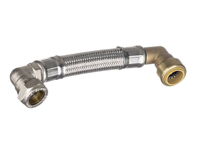 Standard Range Flexible Plumbing Connectors Type FC13 Elbow Compression to Elbow Pushfit