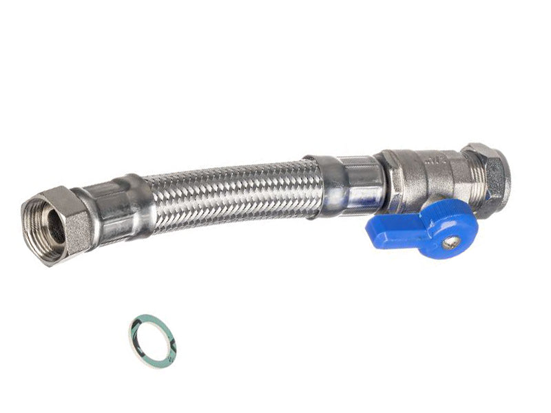 Standard Range Flexible Plumbing Connectors Type FC43 Straight Valved Compression to Straight Swivel BSP