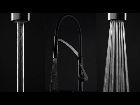 Rubineta Ultima 50 Monobloc Sink Mixer - Chrome/Black